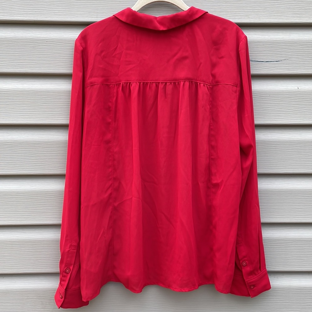 Maeve Red De Stijl Zig-Zag Button-Down Top - Picture 7 of 9